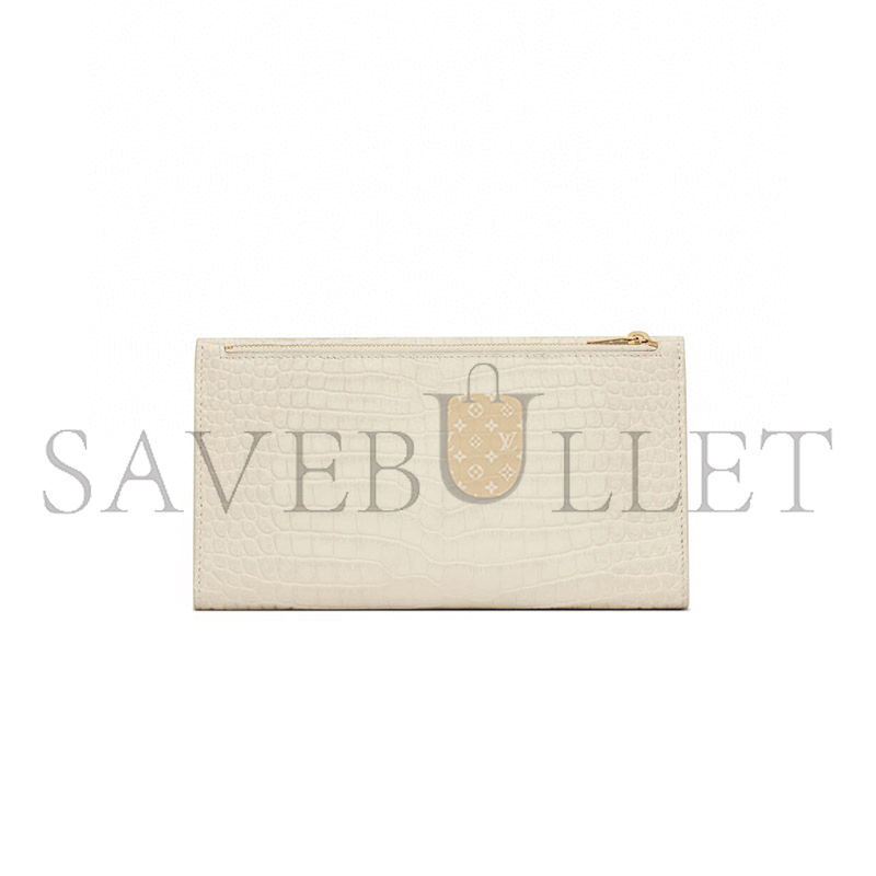 Y*L uptown pouch in crocodile-embossed shiny leather 582124dnd1j9207 (21.5*12*2.5cm)